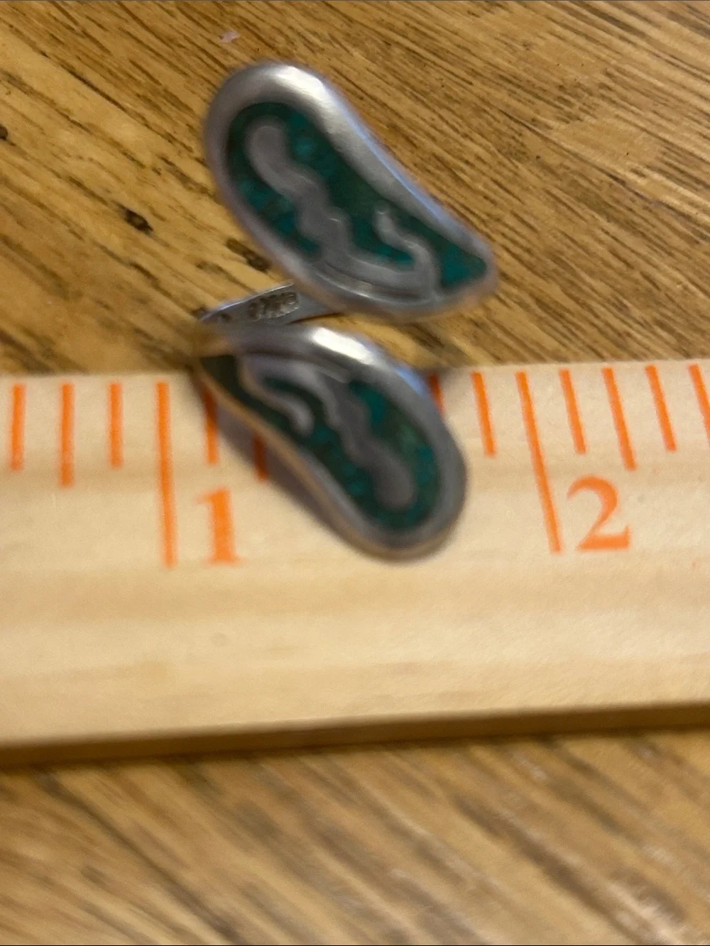 Sterling Silver Turquoise Inlay Wrap Bypass Ring - Women's Green Stone Jewelry